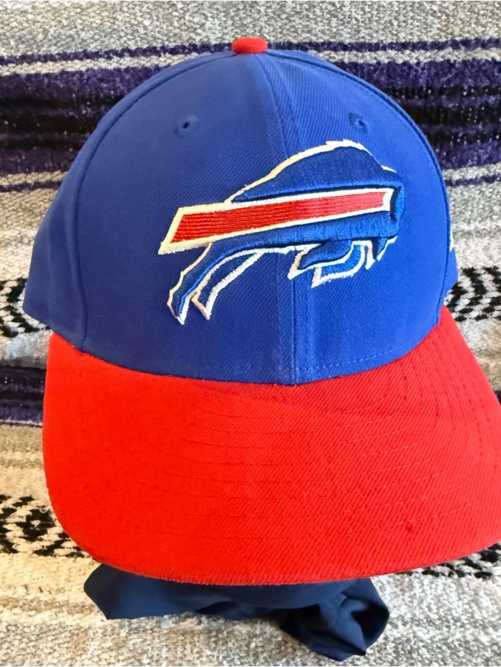 New Era 59Fifty Buffalo Bills Fitted Hat Cap Size 7 3/8 NFL Red w/ Blue Logo 🔴🔵